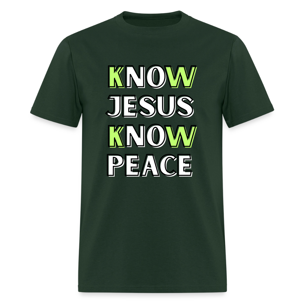No Jesus No Peace T-Shirt | GILDAN 5000 - forest green
