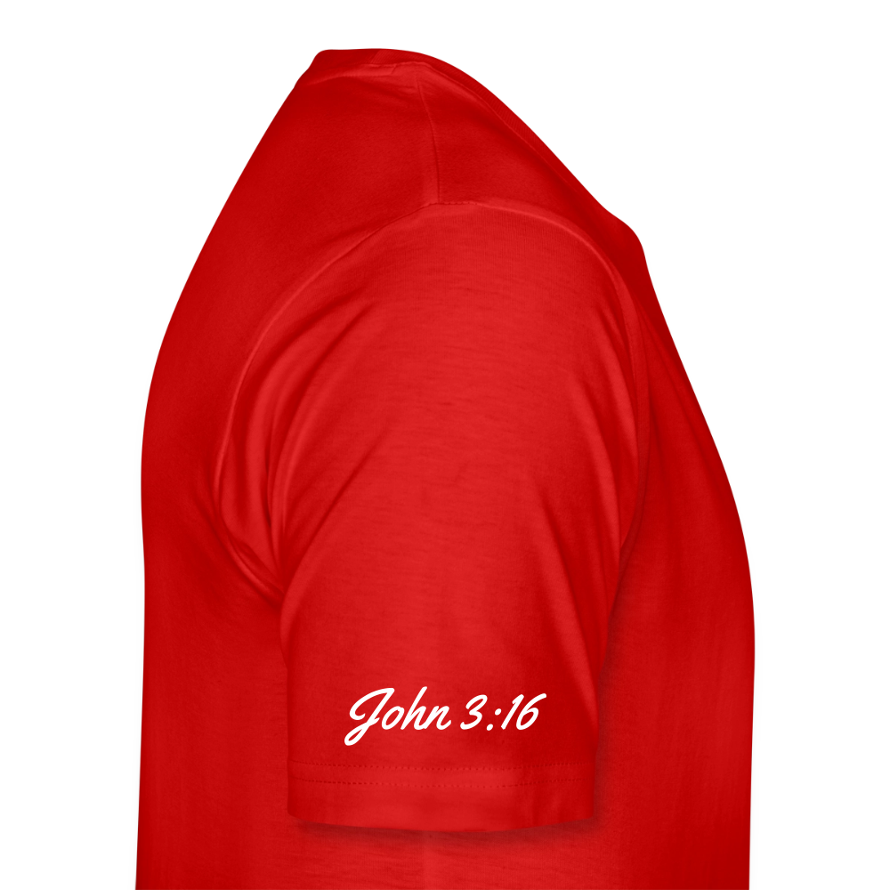 Jesus Gave His Life for Me and You! Premium Adult T-Shirt - red