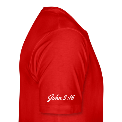 Jesus Gave His Life for Me and You! Premium Adult T-Shirt - red