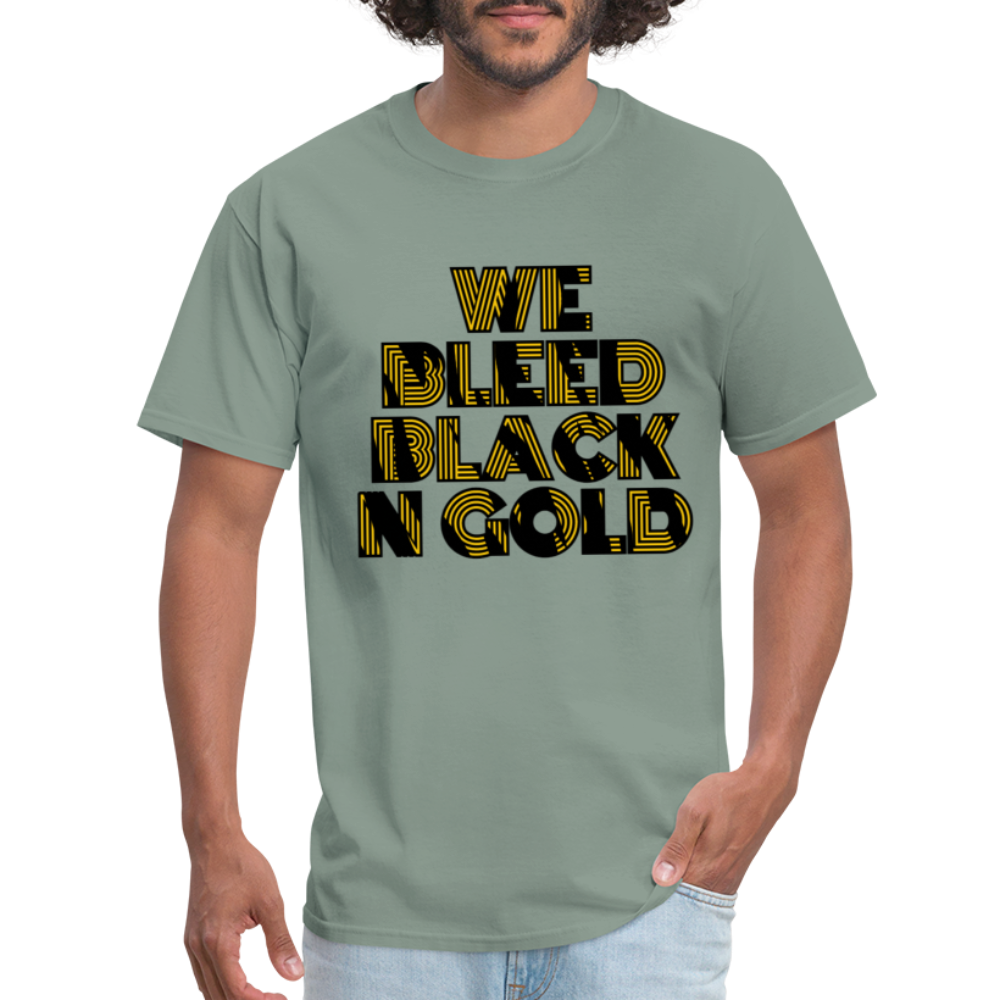 Bleed Black N Gold Unisex Classic T-Shirt - sage