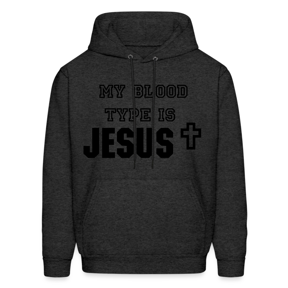 Blood type Hoodie - charcoal grey