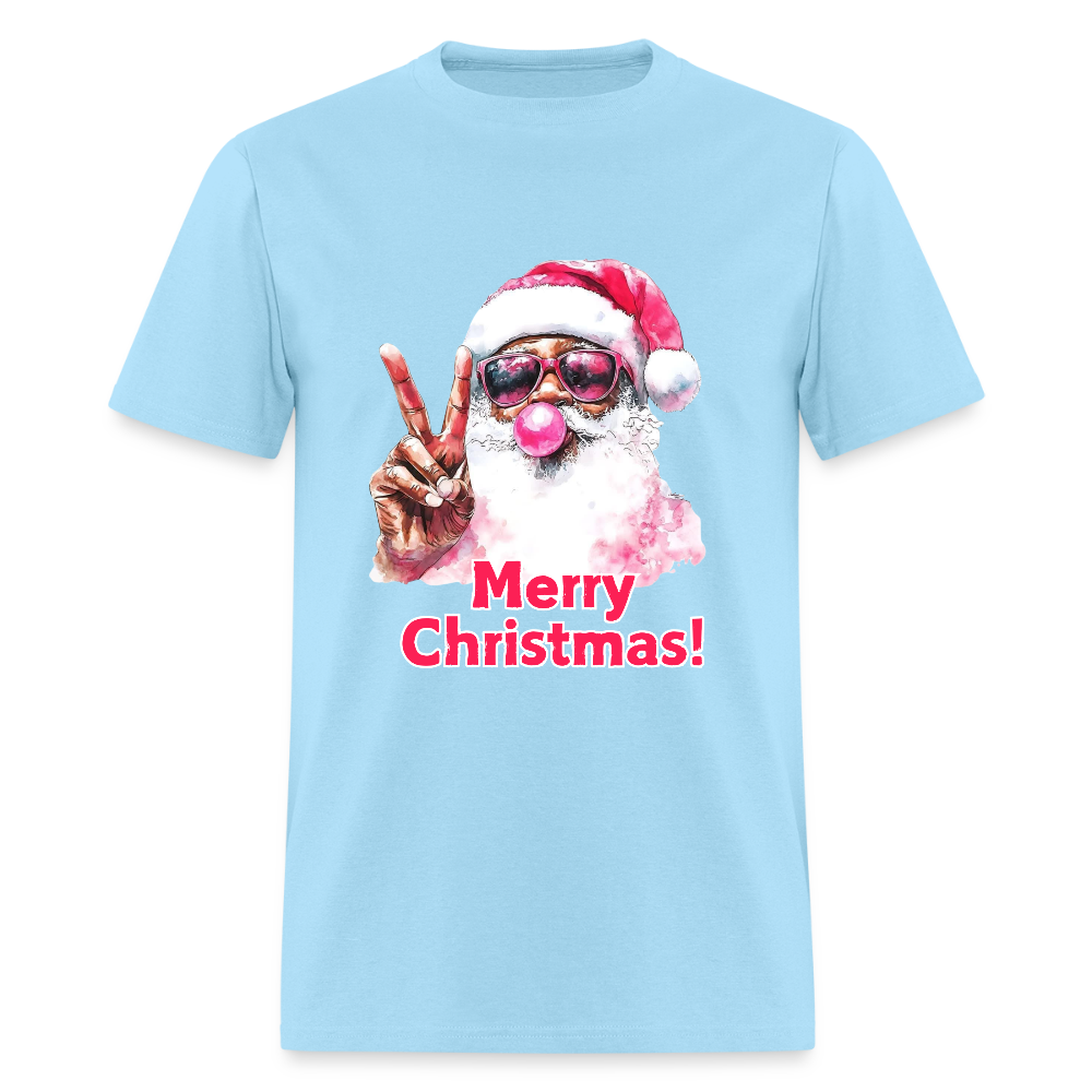 Peace Merry Christmas Unisex Classic T-Shirt - powder blue
