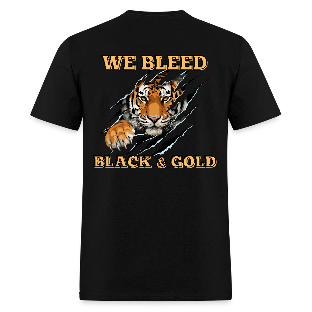 MP Tigers Bleed Black & Gold T-Shirt | GILDAN 5000 - black