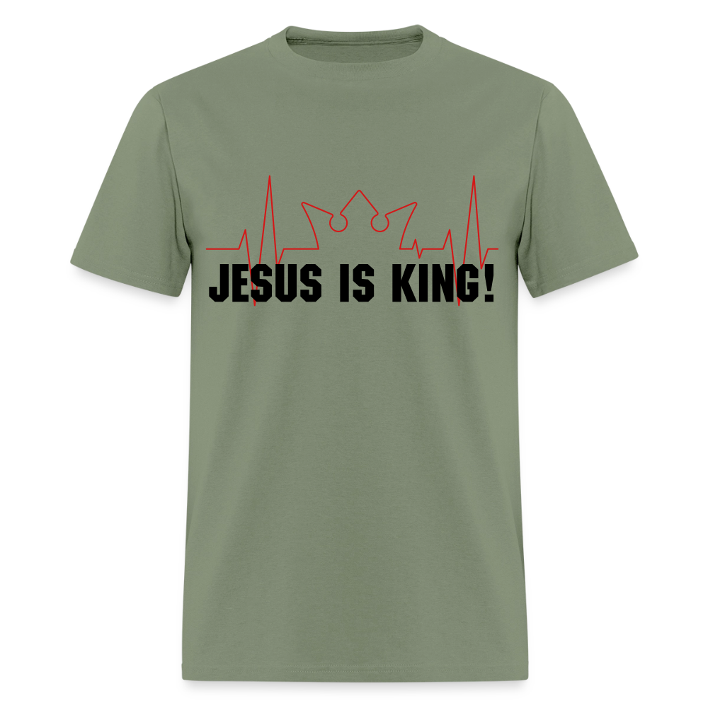 Jesus is King Men's T-Shirt | GILDAN 5000 - military green