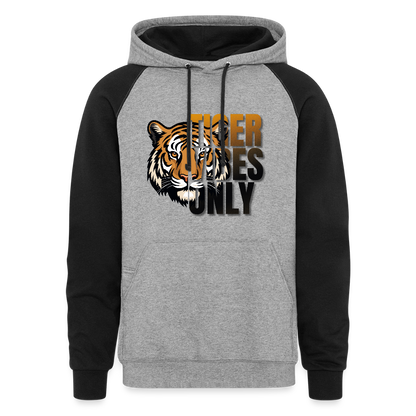 Tiger Vibes Only Colorblock Hoodie - heather gray/black