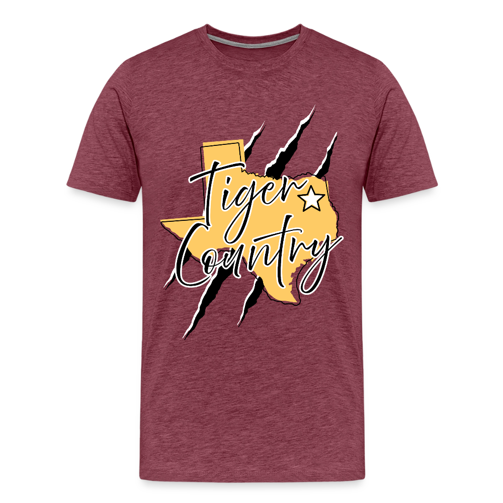 Tiger Country Premium Adult T-Shirt - heather burgundy