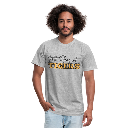 MP Tigers Bleed Black & Gold Unisex Jersey T-Shirt by Bella + Canvas - heather gray