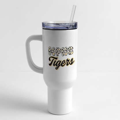 MPHS Black & Gold Love/ We Love Our Tigers 40 oz Travel Tumbler - white