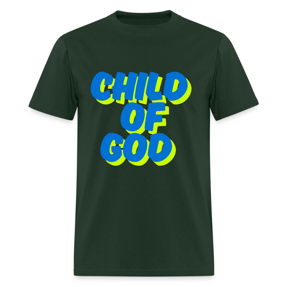 Child of God Neon Unisex Classic T-Shirt - forest green