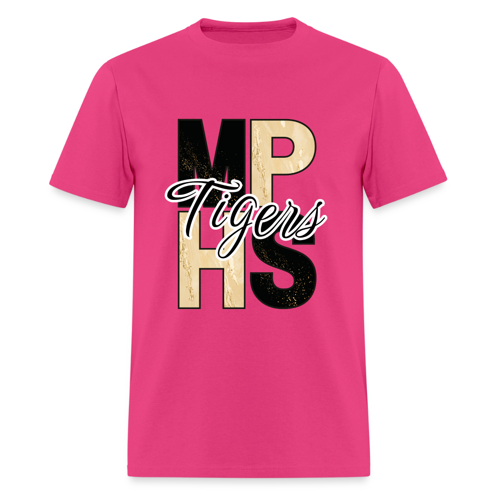 MPHS Block Black and Gold Classic T-Shirt - fuchsia