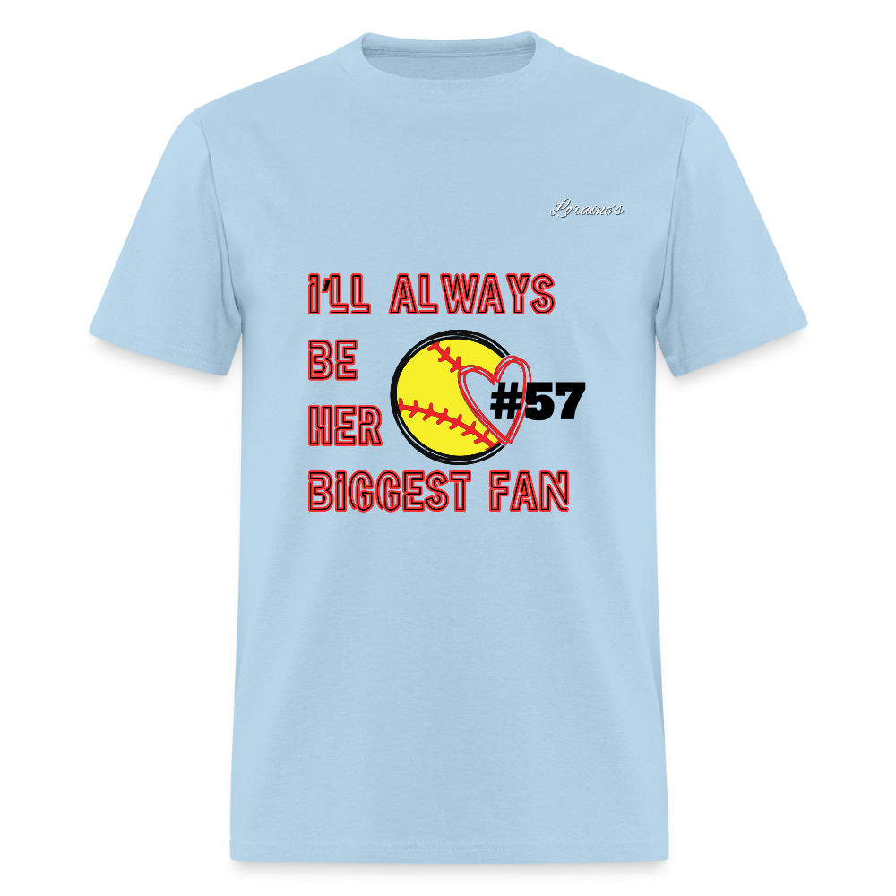 Customizable Her Biggest Fan Classic T-Shirt - powder blue