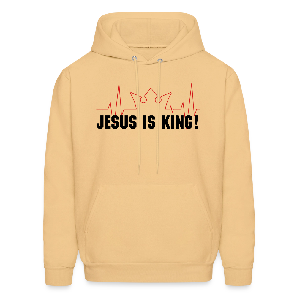 Jesus is King! Men's Hoodie - light gold 