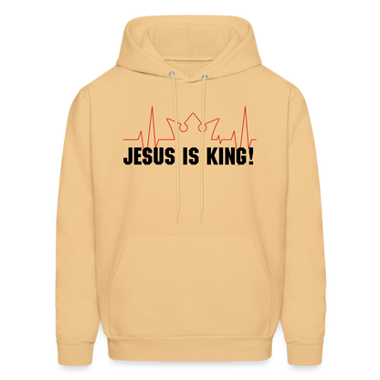 Jesus is King! Men's Hoodie - light gold 