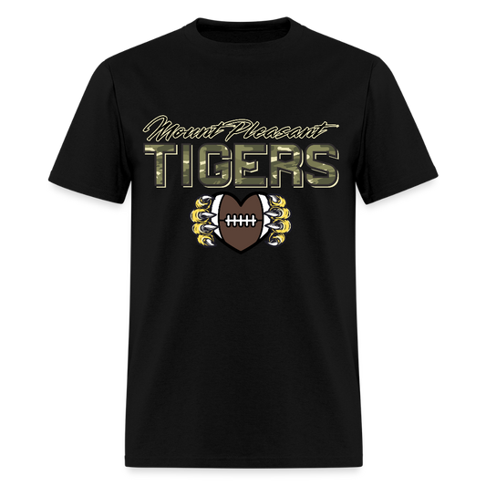 MP Tiger Camo Football Love T-Shirt | GILDAN 5000 - black
