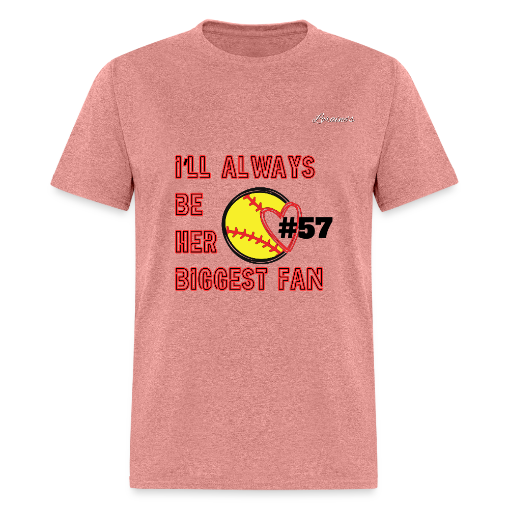 Customizable Her Biggest Fan Classic T-Shirt - heather mauve