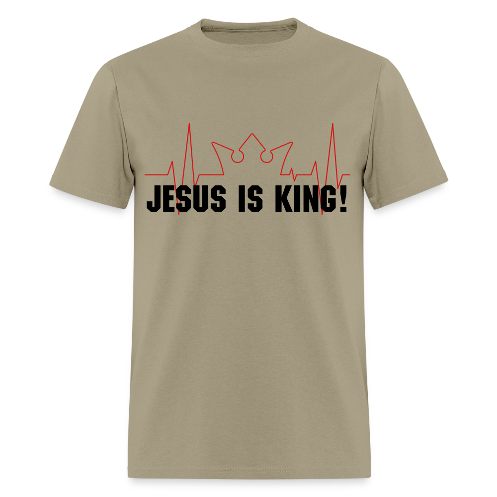 Jesus is King Men's T-Shirt | GILDAN 5000 - khaki