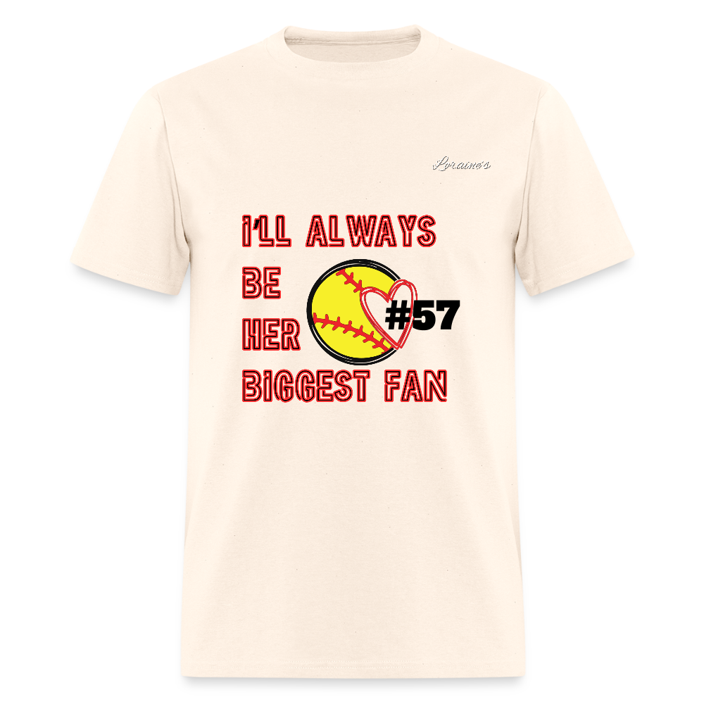 Customizable Her Biggest Fan Classic T-Shirt - natural