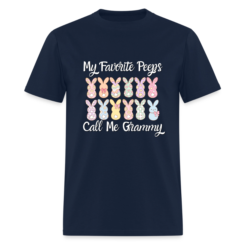My Favorite Peeps Call Me Grammy 12 Peeps T-Shirt | GILDAN 5000 - navy
