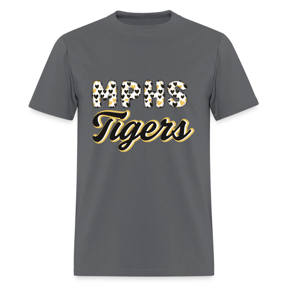 MPHS Black and Gold Love  T-Shirt | GILDAN 5000 - charcoal