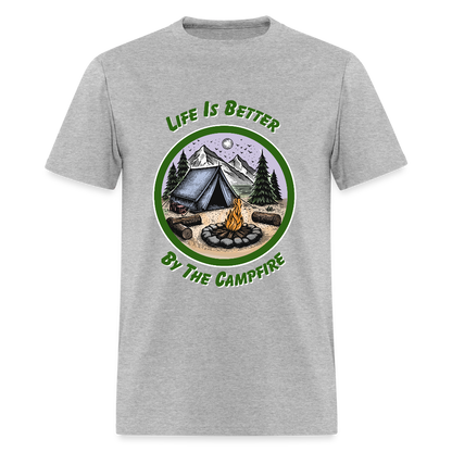 By the Campfire T-Shirt | GILDAN 5000 - heather gray