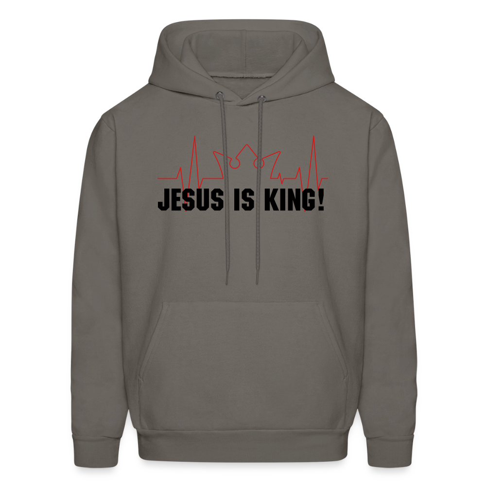 Jesus is King! Men's Hoodie - asphalt gray