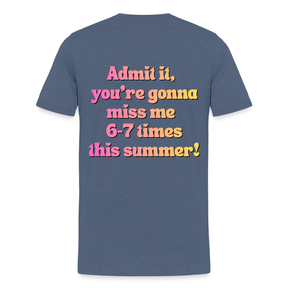 MPHS Cafeteria Crew 6-7 Times Premium Adult T-Shirt - heather blue