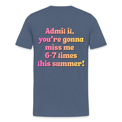 MPHS Cafeteria Crew 6-7 Times Premium Adult T-Shirt - heather blue