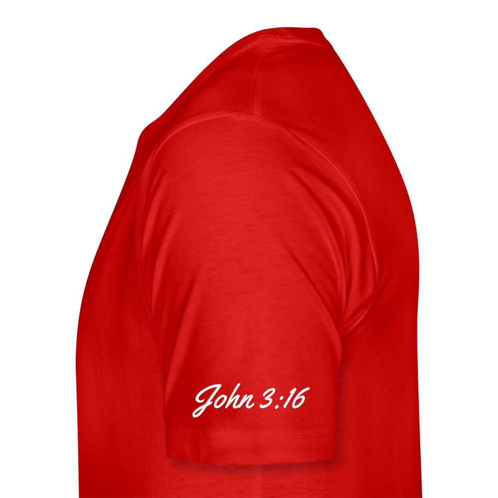 Jesus Gave His Life for Me and You! Premium Adult T-Shirt - red
