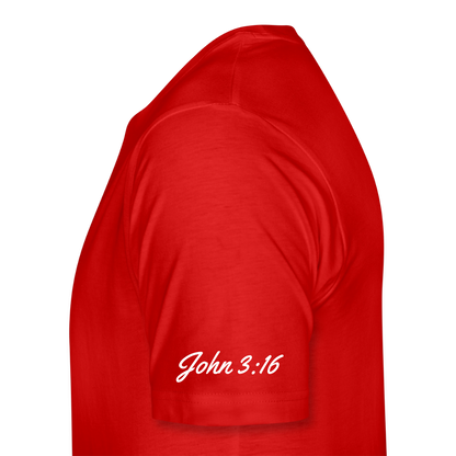 Jesus Gave His Life for Me and You! Premium Adult T-Shirt - red