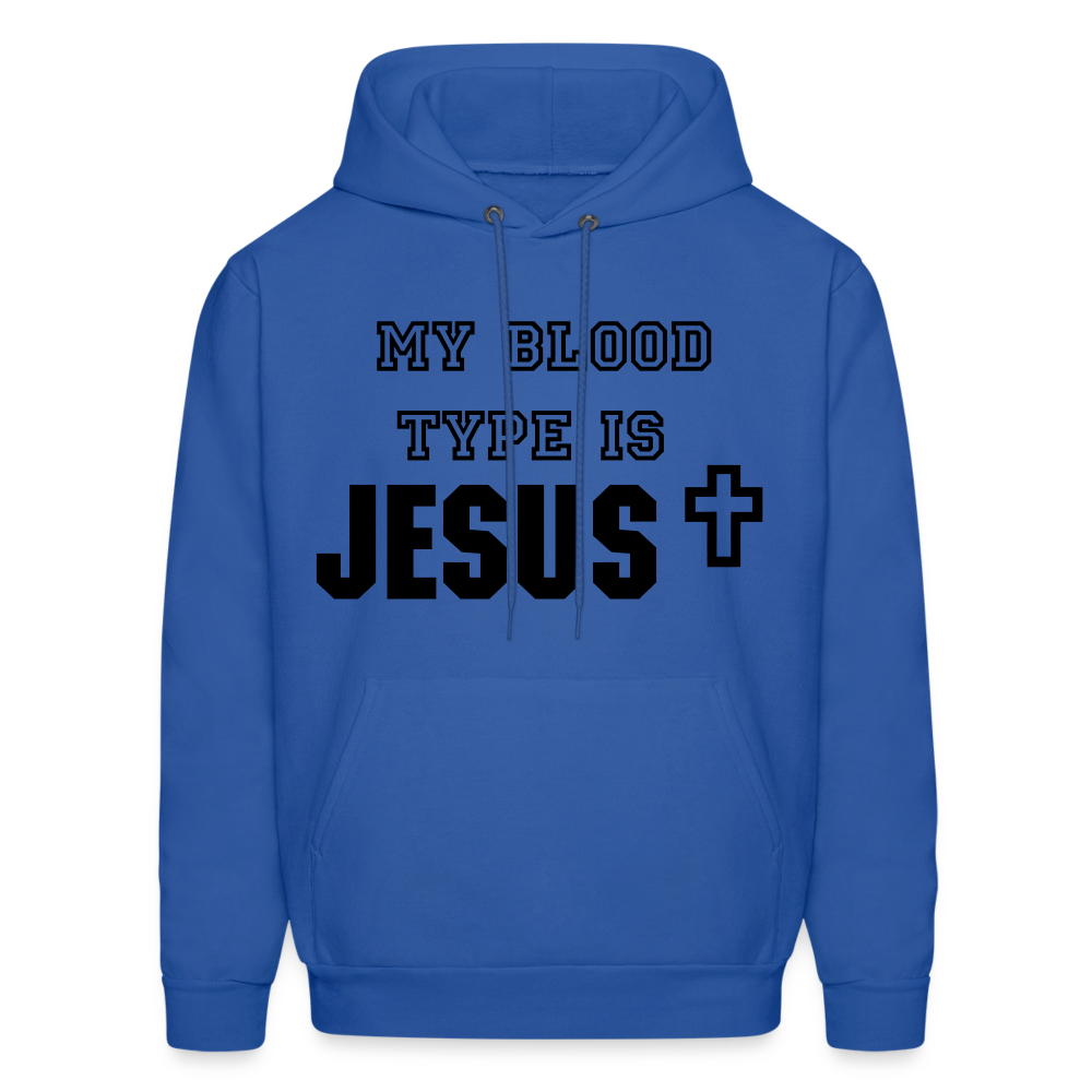 Blood type Hoodie - royal blue