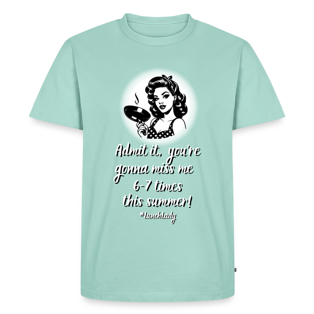 Lunch Lady 6-7 Times Premium Adult T-Shirt - mint
