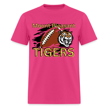 Mount Pleasant TIGERS Football T-Shirt | GILDAN 5000 - fuchsia