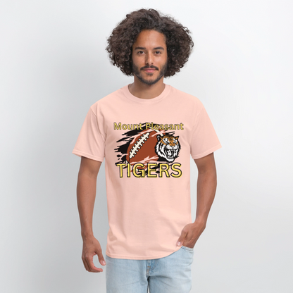 Mount Pleasant TIGERS Football T-Shirt | GILDAN 5000 - blush pink 
