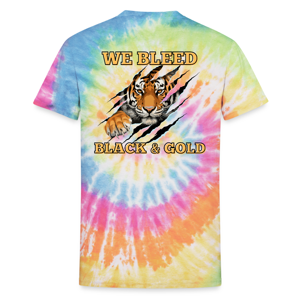 MP Tigers Bleed Black & Gold Unisex Tie Dye T-Shirt - rainbow