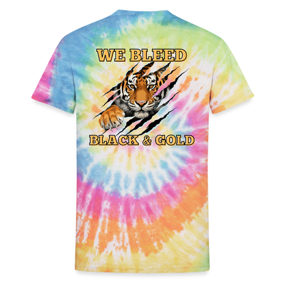 MP Tigers Bleed Black & Gold Unisex Tie Dye T-Shirt - rainbow
