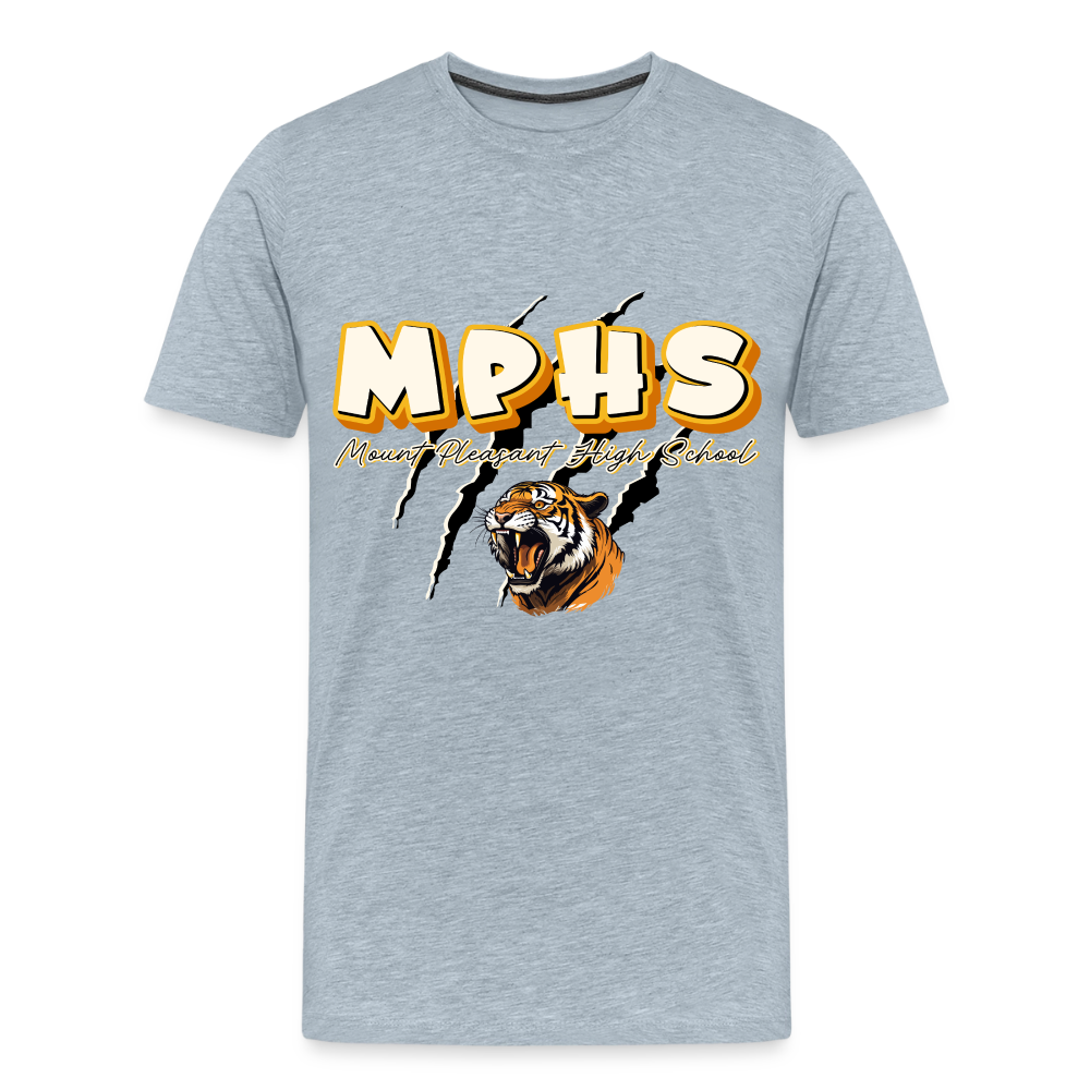 MPHS Tiger Premium Adult T-Shirt - heather ice blue