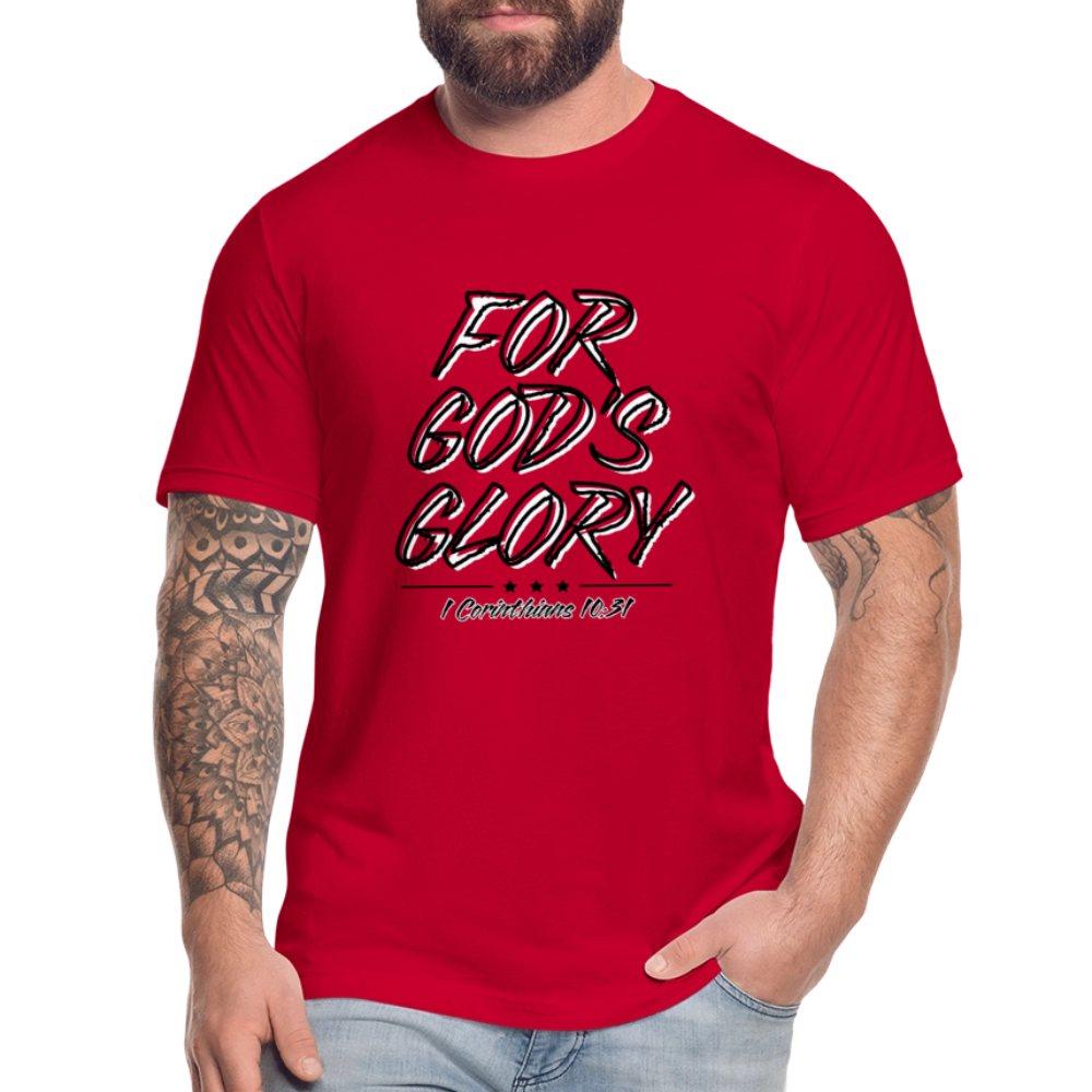 For God's Glory Unisex Jersey T-Shirt by Bella + Canvas - red