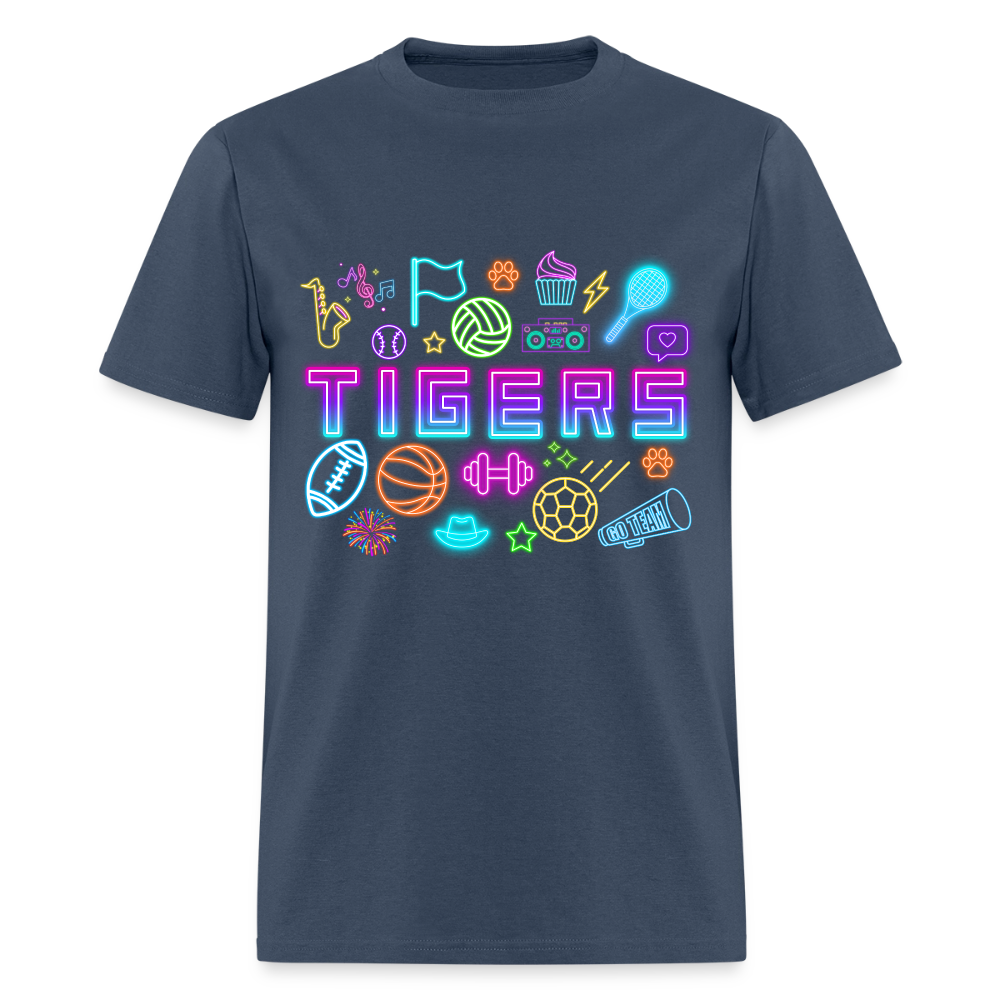 Extra Neon TIGERS T-Shirt | GILDAN 5000 -  blue dusk