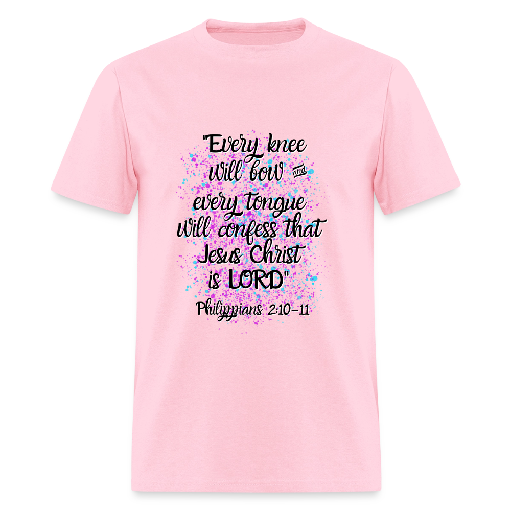 Every Knee and Every Tongue T-Shirt | GILDAN 5000 - pink