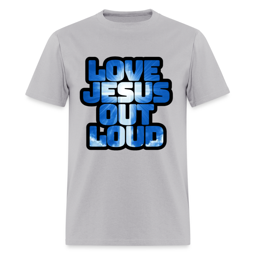 Love Jesus Out Loud - Blue and White Unisex Classic T-Shirt - gravel 