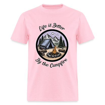 By The Campfire T-Shirt | GILDAN 5000 - pink