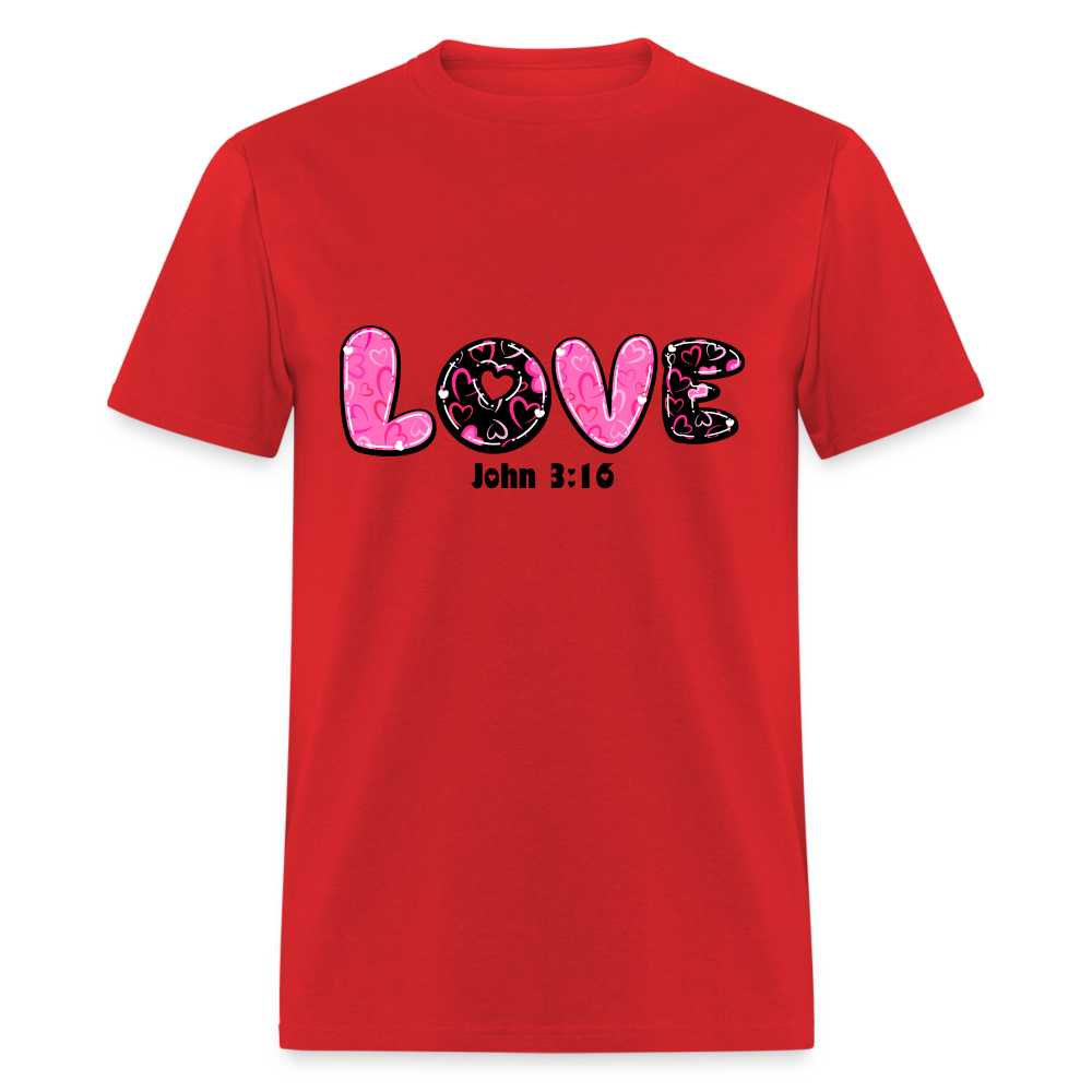 Love John 3:16 Classic T-Shirt - red