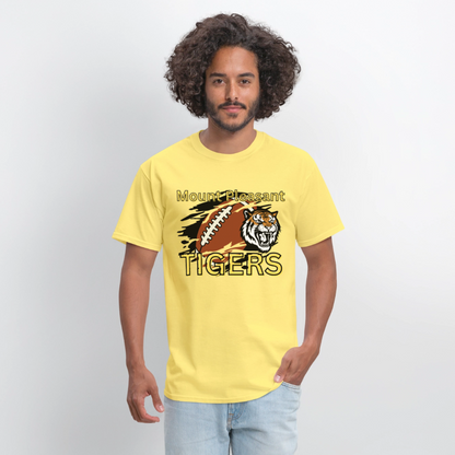 Mount Pleasant TIGERS Football T-Shirt | GILDAN 5000 - cornsilk