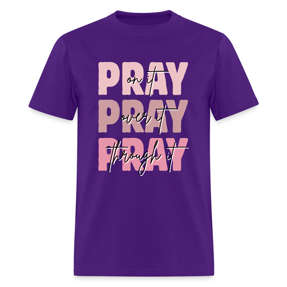 Pray God is Listening T-Shirt | GILDAN 5000 - purple