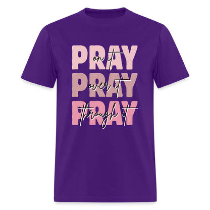 Pray God is Listening T-Shirt | GILDAN 5000 - purple