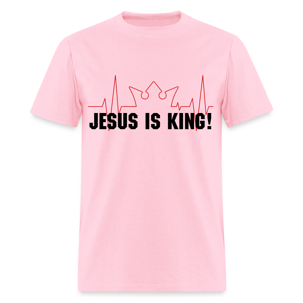 Jesus is King Men's T-Shirt | GILDAN 5000 - pink