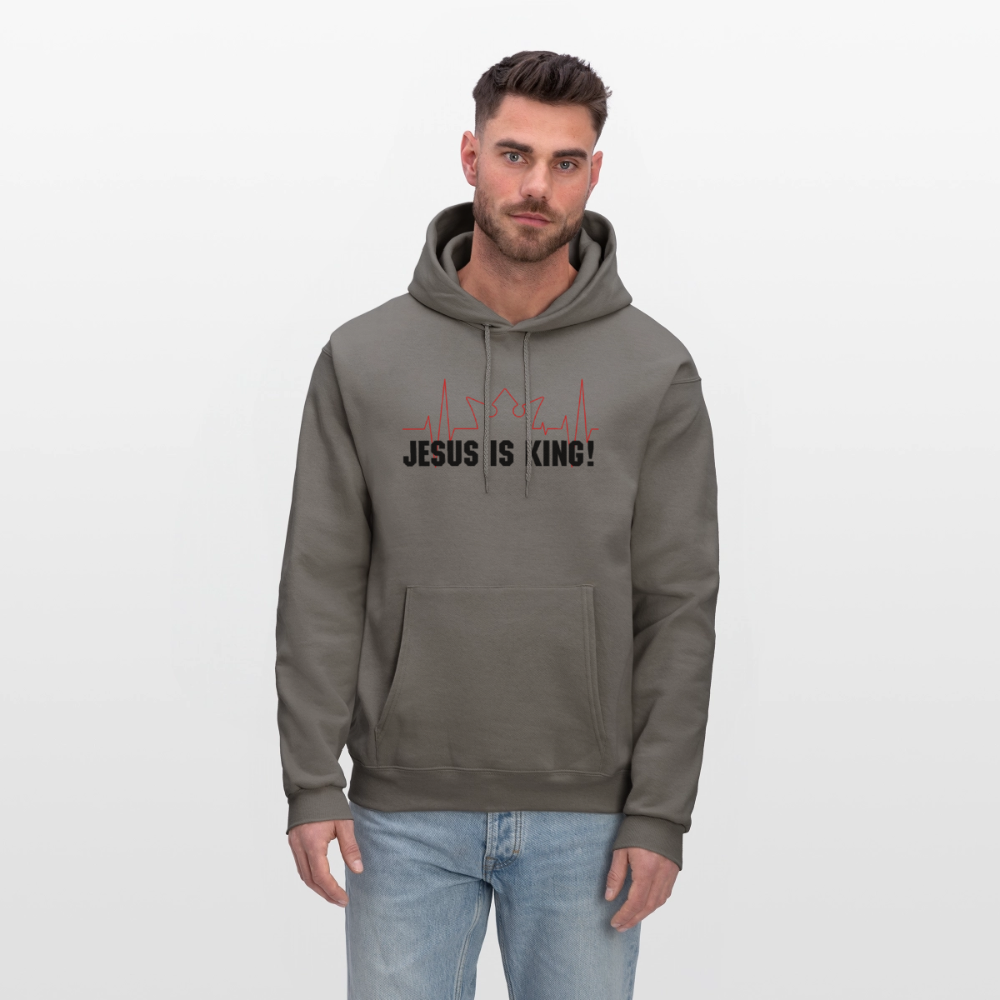 Jesus is King! Men's Hoodie - asphalt gray