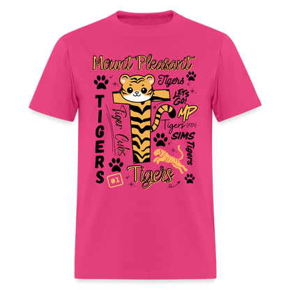 SIMS Tigers Adult T-Shirt | GILDAN 5000 - fuchsia