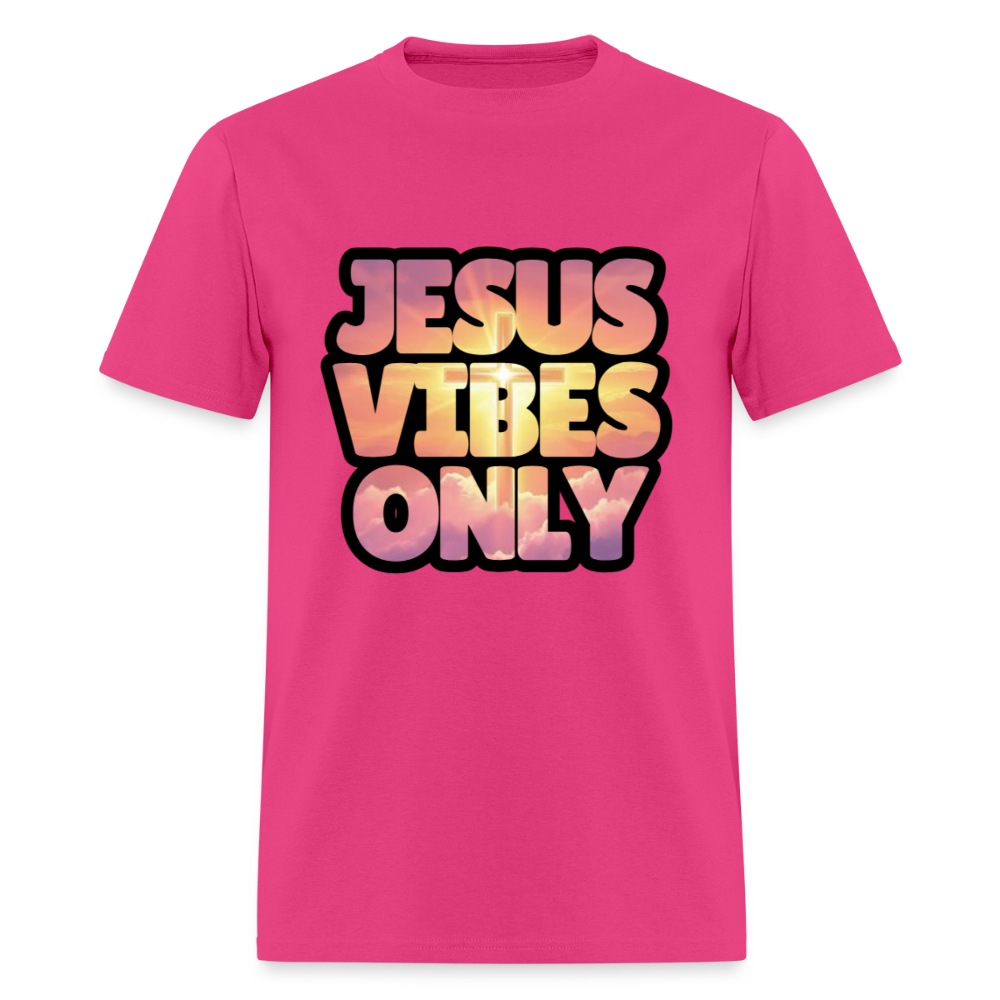 Jesus Vibes Only -Golden Pink Purple Unisex Classic T-Shirt - fuchsia