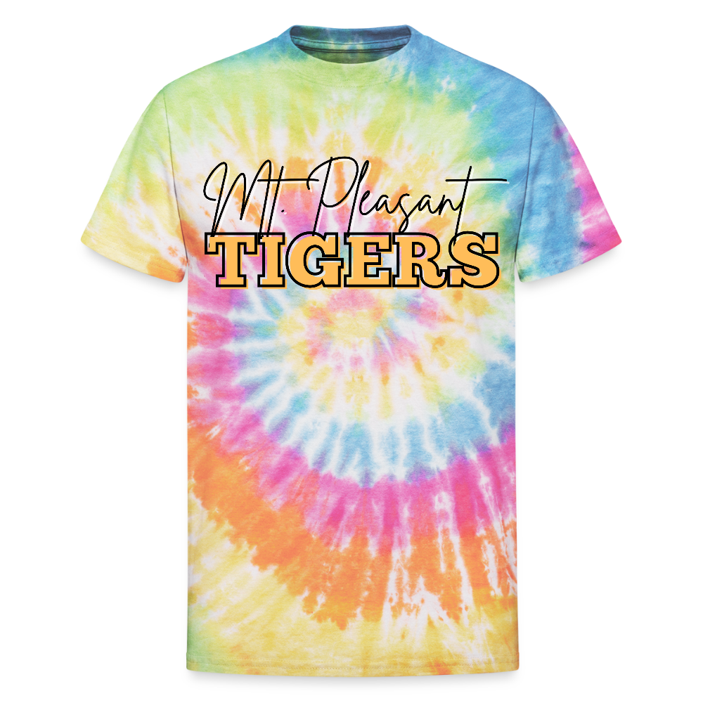 MP Tigers Bleed Black & Gold Unisex Tie Dye T-Shirt - rainbow